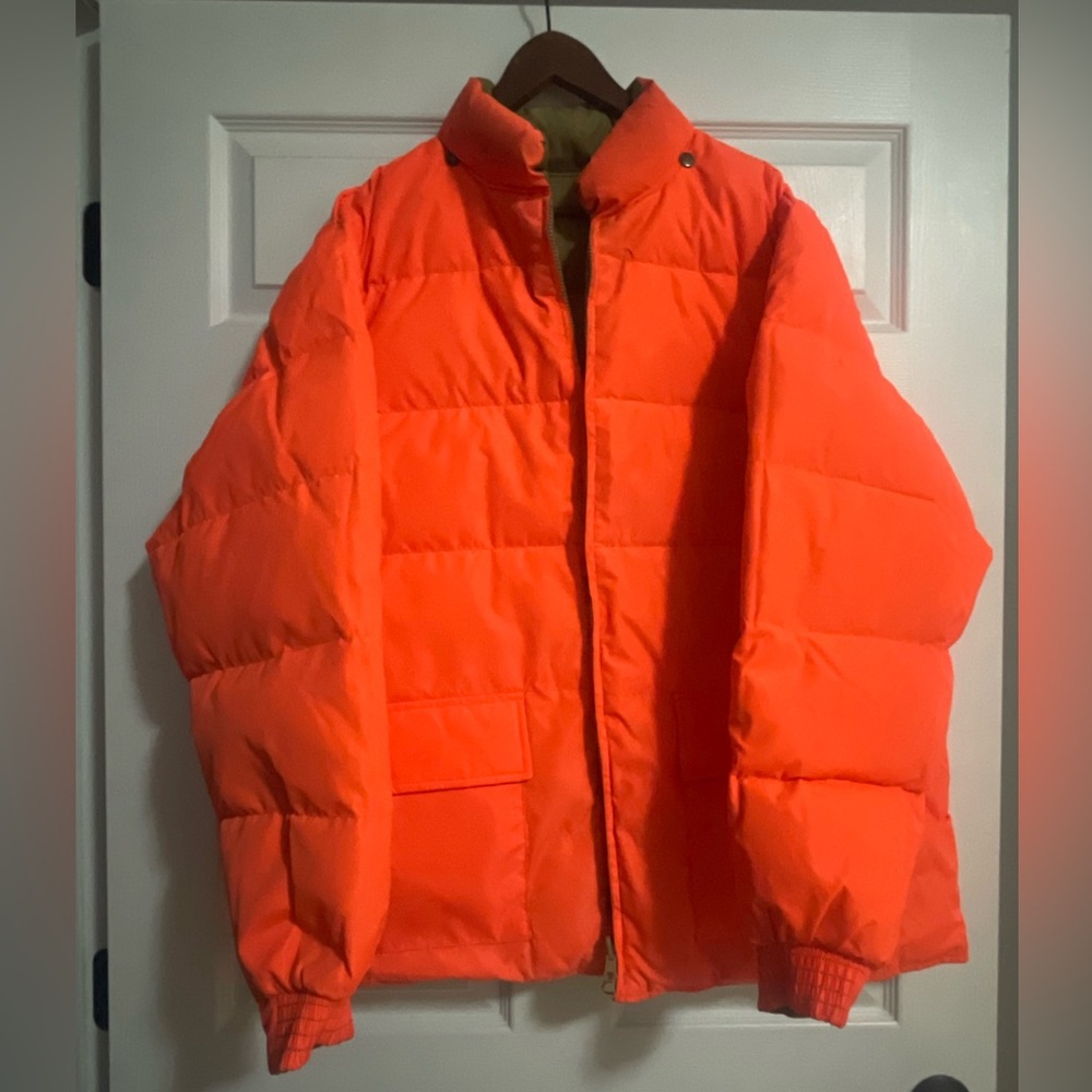 Cabela’s Hunting Reversible Orange Puffer Jacket
